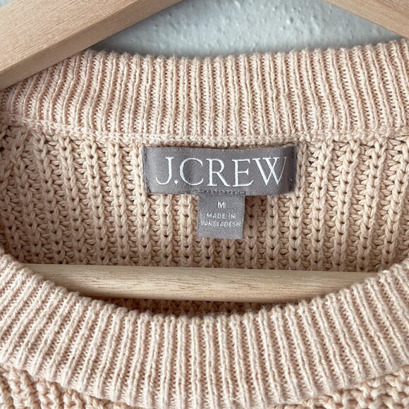 J. Crew Cotton Fisherman Sweater Size M - Picture 3 of 14